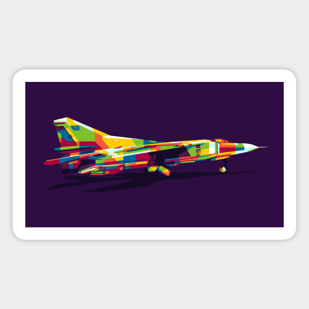 MiG-23 Fighter Magnet by wpaprint